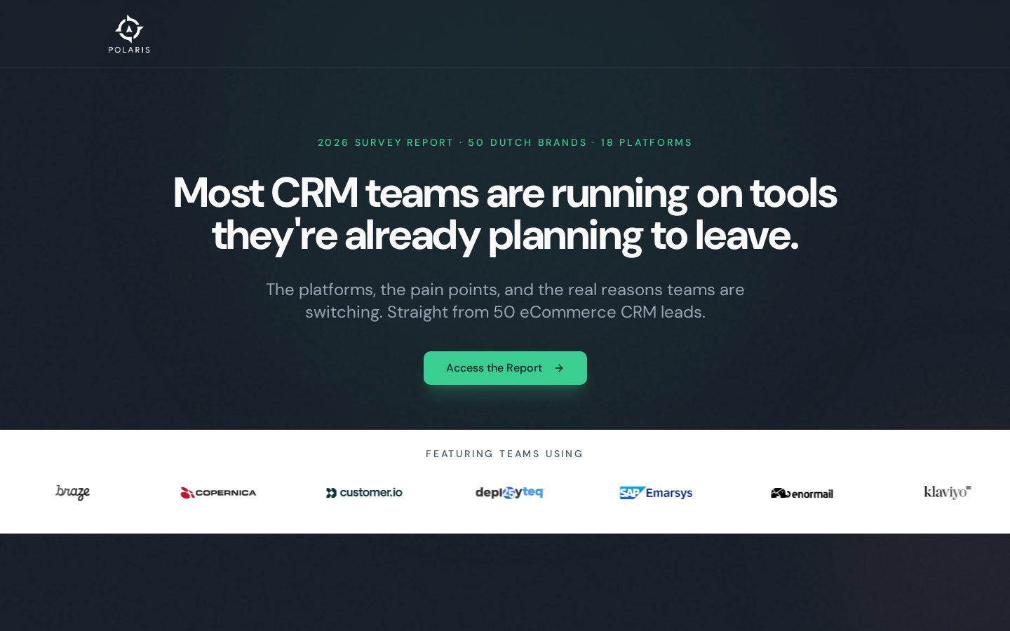 Polaris Growth CRM survey landing page