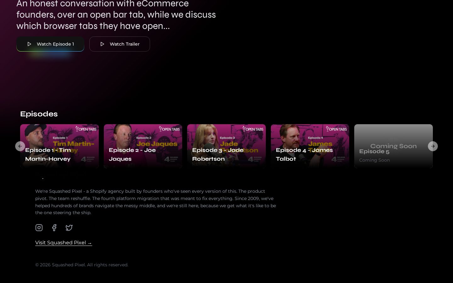 Open Tabs guest section