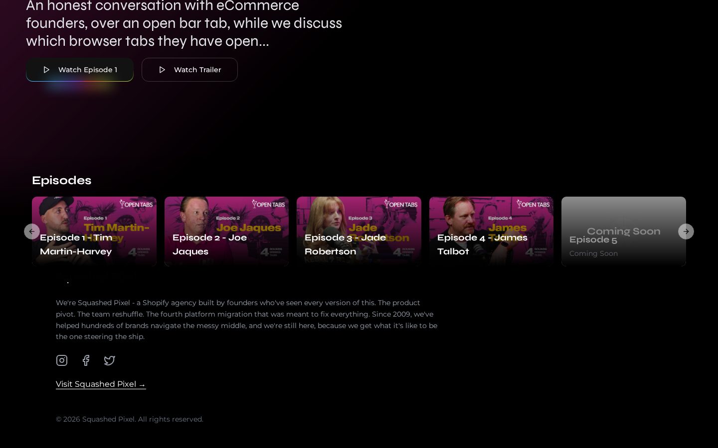 Open Tabs sponsorship section