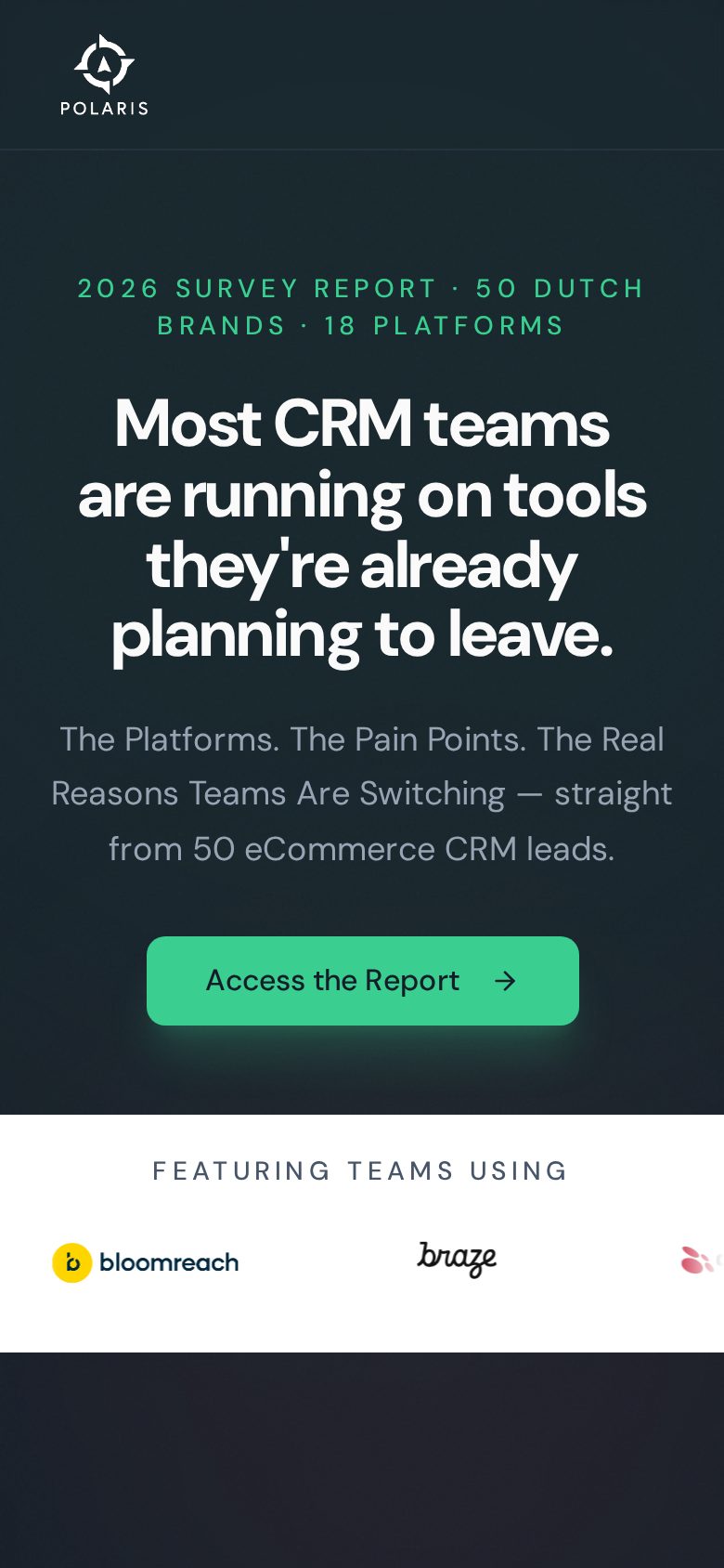 Polaris CRM survey on mobile
