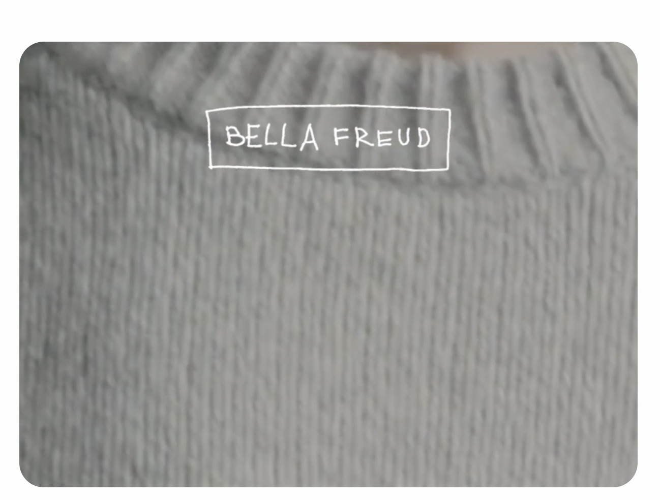 Bella Freud co-signed brand visual