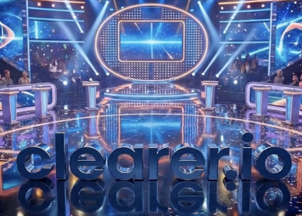 clearer.io partner round on the gameshow stage