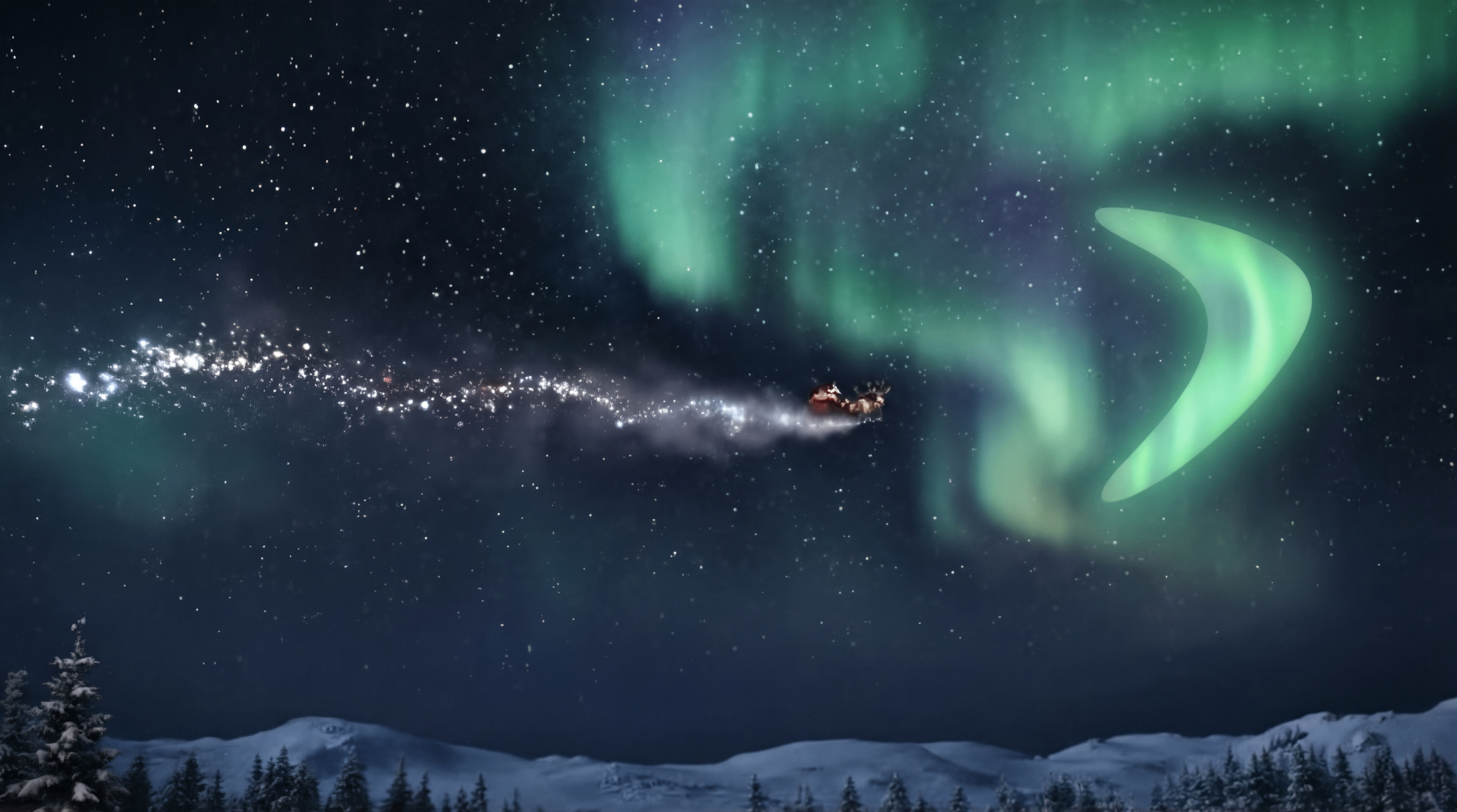 Reveni boomerang in the northern lights